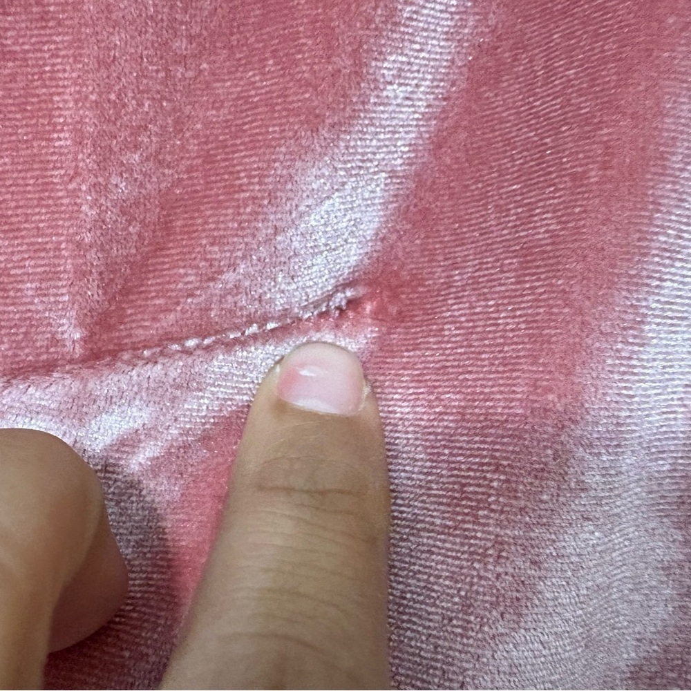 WAYF Pink Velvet Puff Sleeve Shift Mini Dress XS | Romantic Blush - Picture 4 of 11